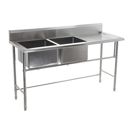 Fregadero Doble con Mesa de Escurrimiento SS-160D Kreppsland