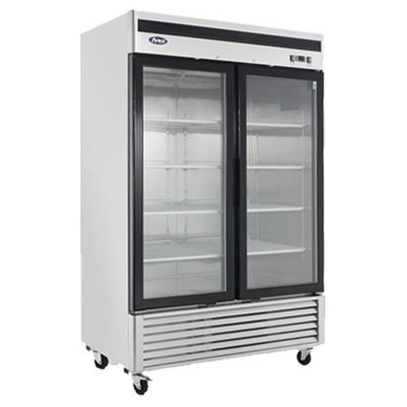 Refrigerador Acero 2 Puertas de Cristal MCF8707GR Atosa