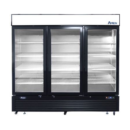 Congelador Acero Negro 3 Puertas de Cristal MCF8728GR Atosa