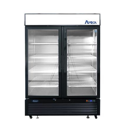 Congelador Acero Negro 2 Puertas de Cristal MCF8721ES Atosa