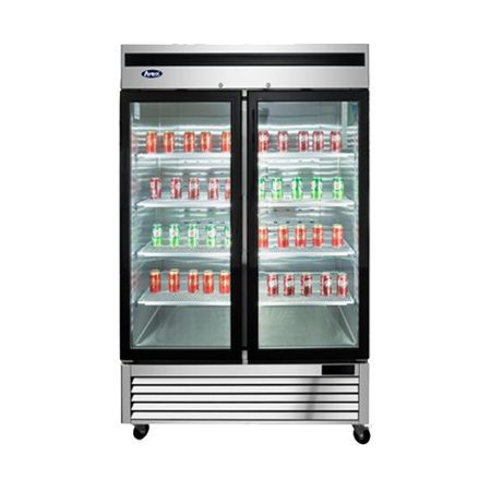 Congelador Vertical Acero Inoxidable 2 Puertas de Cristal MCF8703ES Atosa