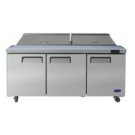 Mesa Refrigerada de Preparación 3 Puertas 72″ MSF8304GR Atosa