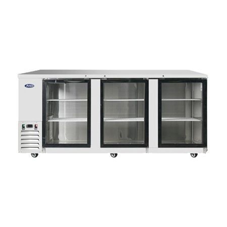 Contra Barra de 90″ con Fondo de 28″ Puerta de Cristal MBB90GGR Atosa