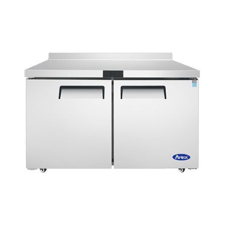 Mesa Refrigerada con Lambrín 2 Puertas Solidas MGF8410GR Atosa