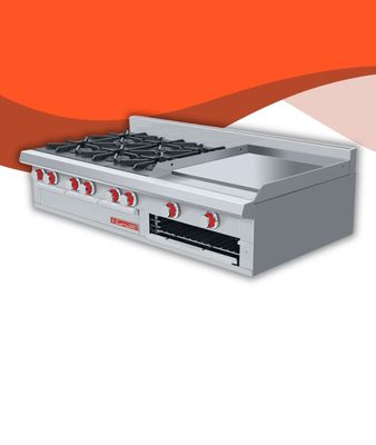 Parrillas con Plancha y Gratinador