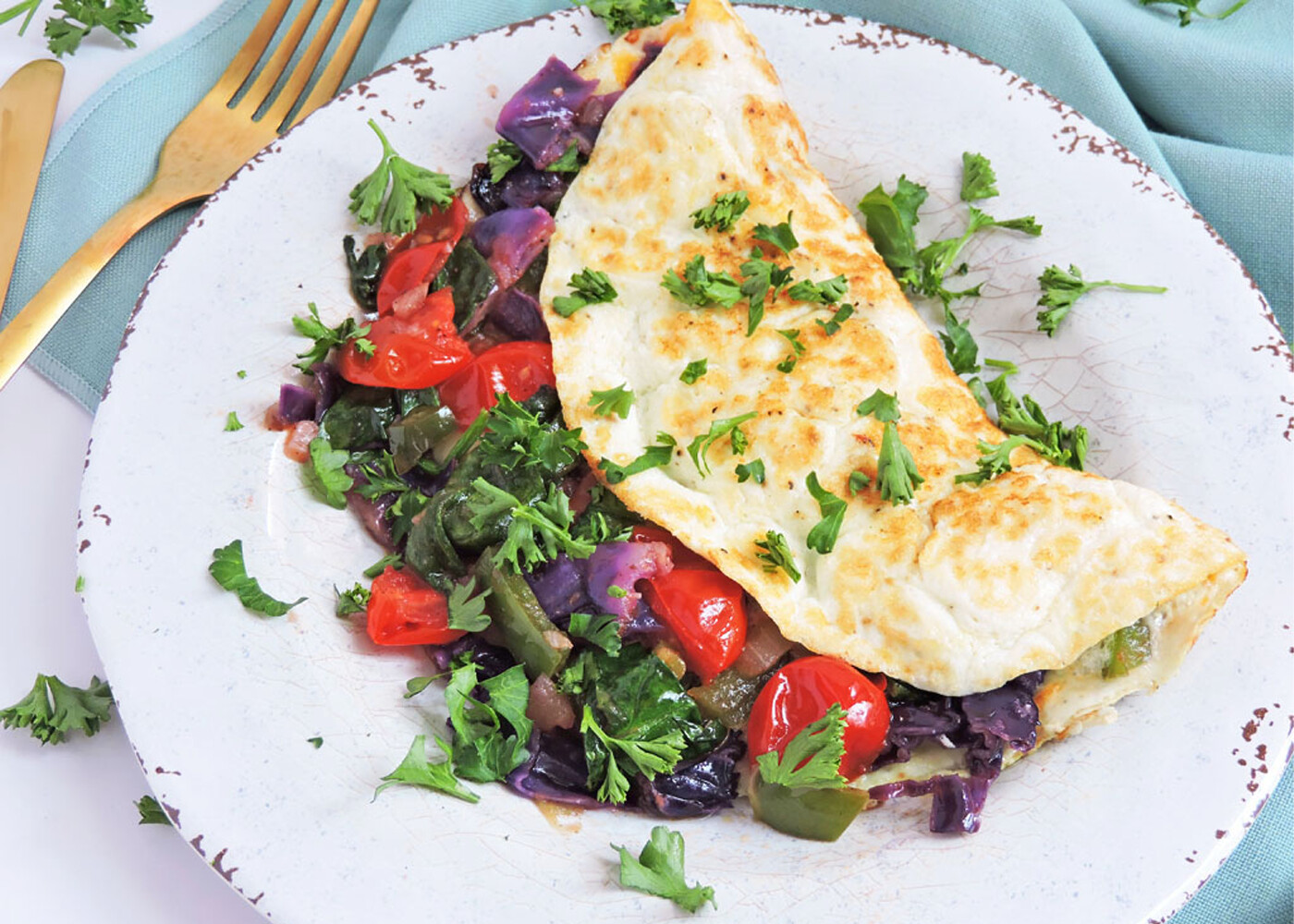 Egg White Veggie Omelette
