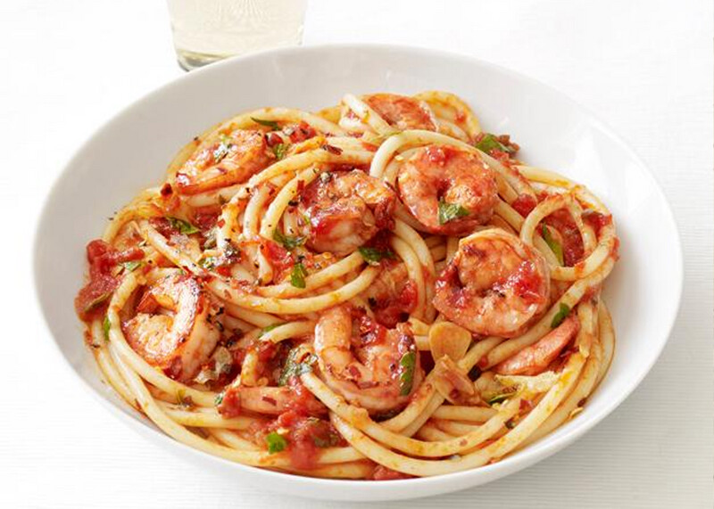 Shrimp Fra Diavolo (over Pasta)