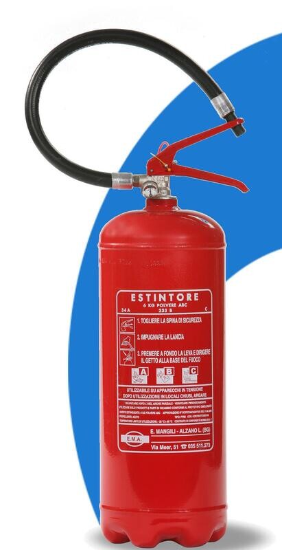 Estintore a polvere da 6 kg - modello economico 34A233BC