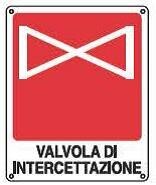 Cartelli antincendio-Valvola di intercettazione