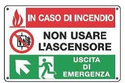 Cartelli multisimbolo - Non usare ascensore