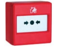 Pulsanti manuali ripristinabili per impianti antincendio 87x87x53 mm