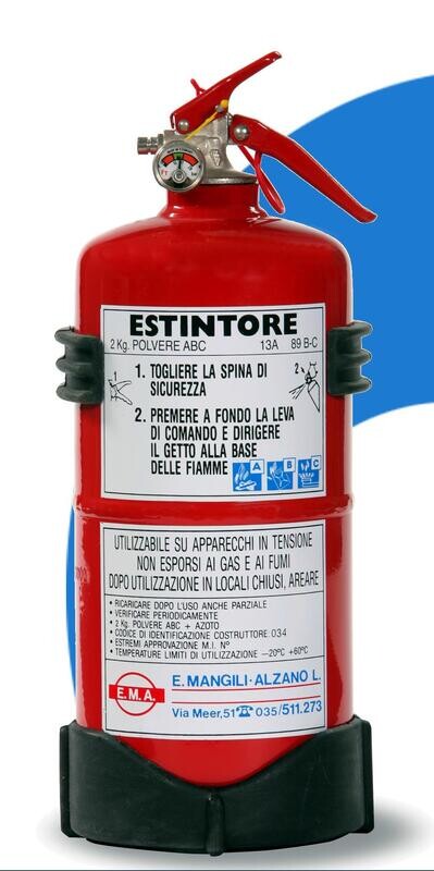 Estintore a polvere da 2 kg