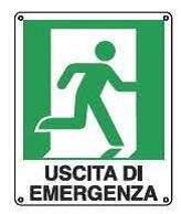 Cartelli di emergenza-Uscita di emergenza dx