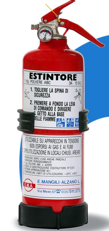 Estintore a polvere da 1 kg