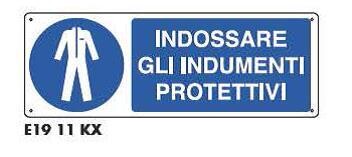 Cartelli di obbligo - Indossare gli indumenti protettivi