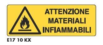 Cartelli di pericolo - Materiali infiammabili