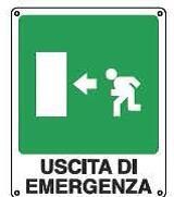 Cartelli di emergenza-Uscita di emergenza sx2