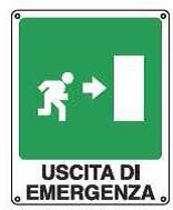 Cartelli di emergenza-Uscita di emergenza dx2