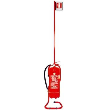 Piantana porta estintore ROSSA completa di asta e bandiera