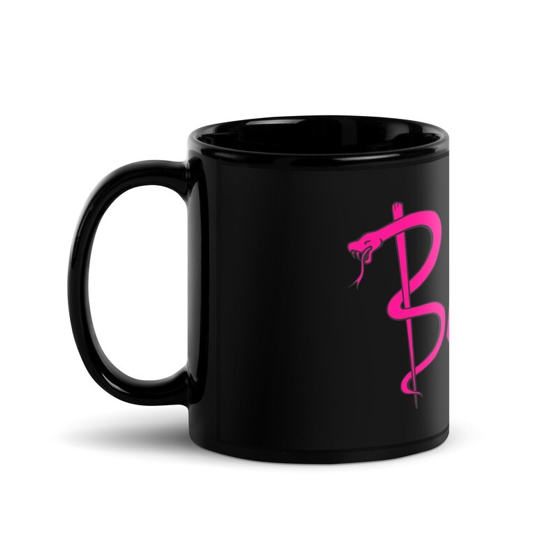 BMD Black Glossy Mug Pink