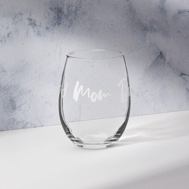 Bad Mom Docs Stemless Wine Glass