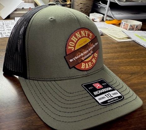 Johnny's Hunter Green and Black Logo Patch Hat