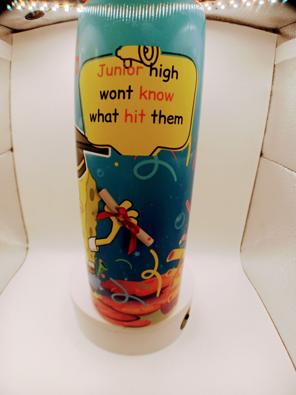 20 oz Funny Graduation Tumbler – Junior High Ready, Bold &amp; Bright Design