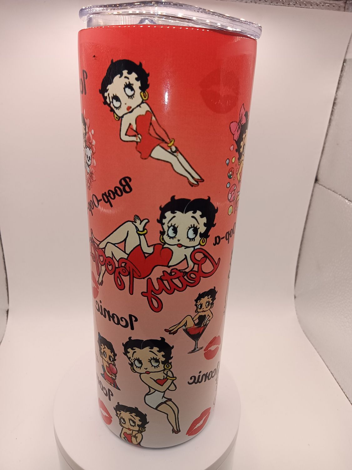 20 oz Retro Glam Sublimation Tumbler – Full Wrap, Lid &amp; Reusable Straw