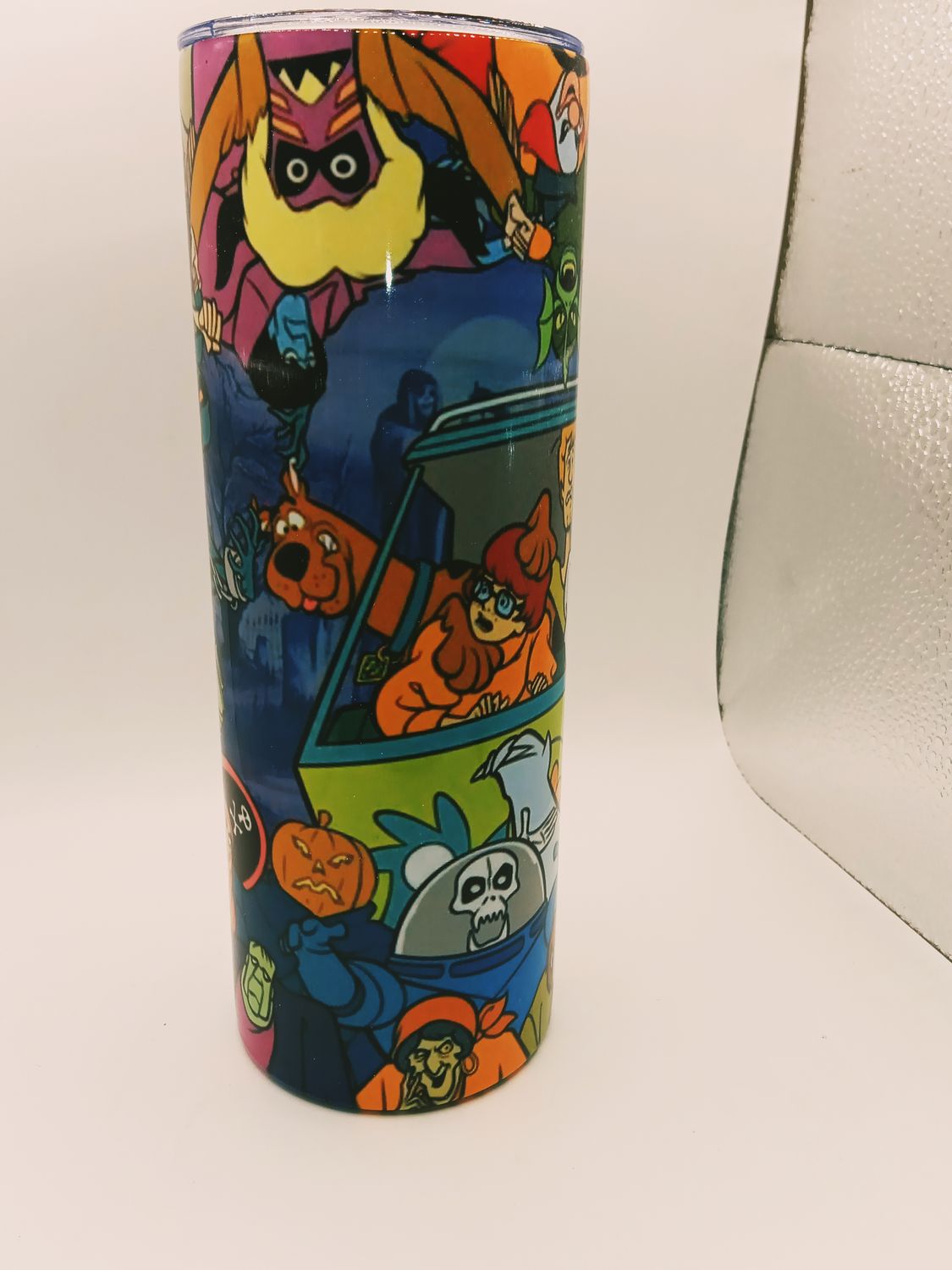 20 oz Retro Mystery Van Tumbler – Colorful Cartoon-Inspired Drinkware