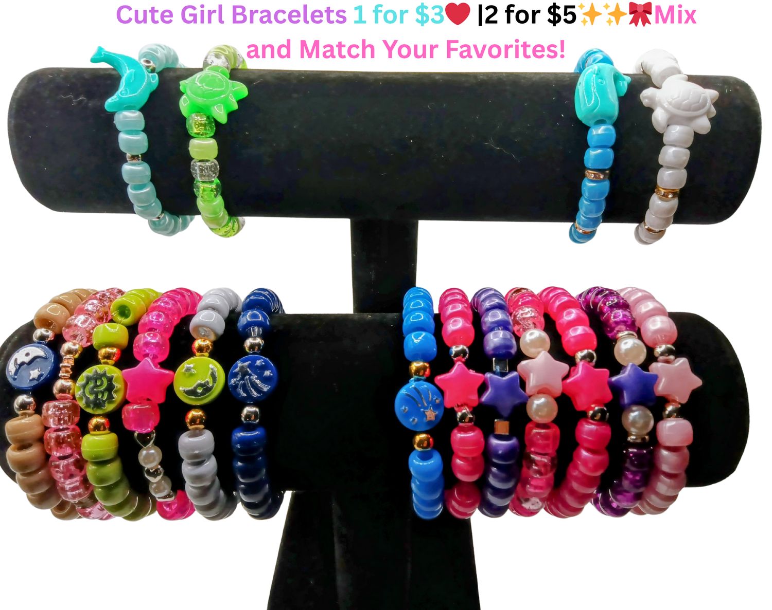 Cute Little Girl Bracelet – Handmade Colorful Beaded Jewelry