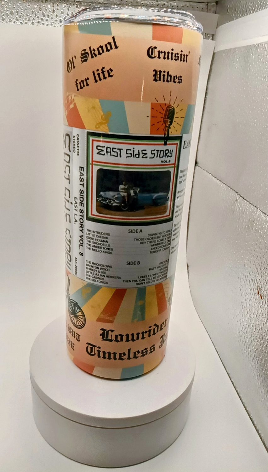 Timeless Cruisin’ 20 oz Tumbler – Lowrider Oldies Style Wrap