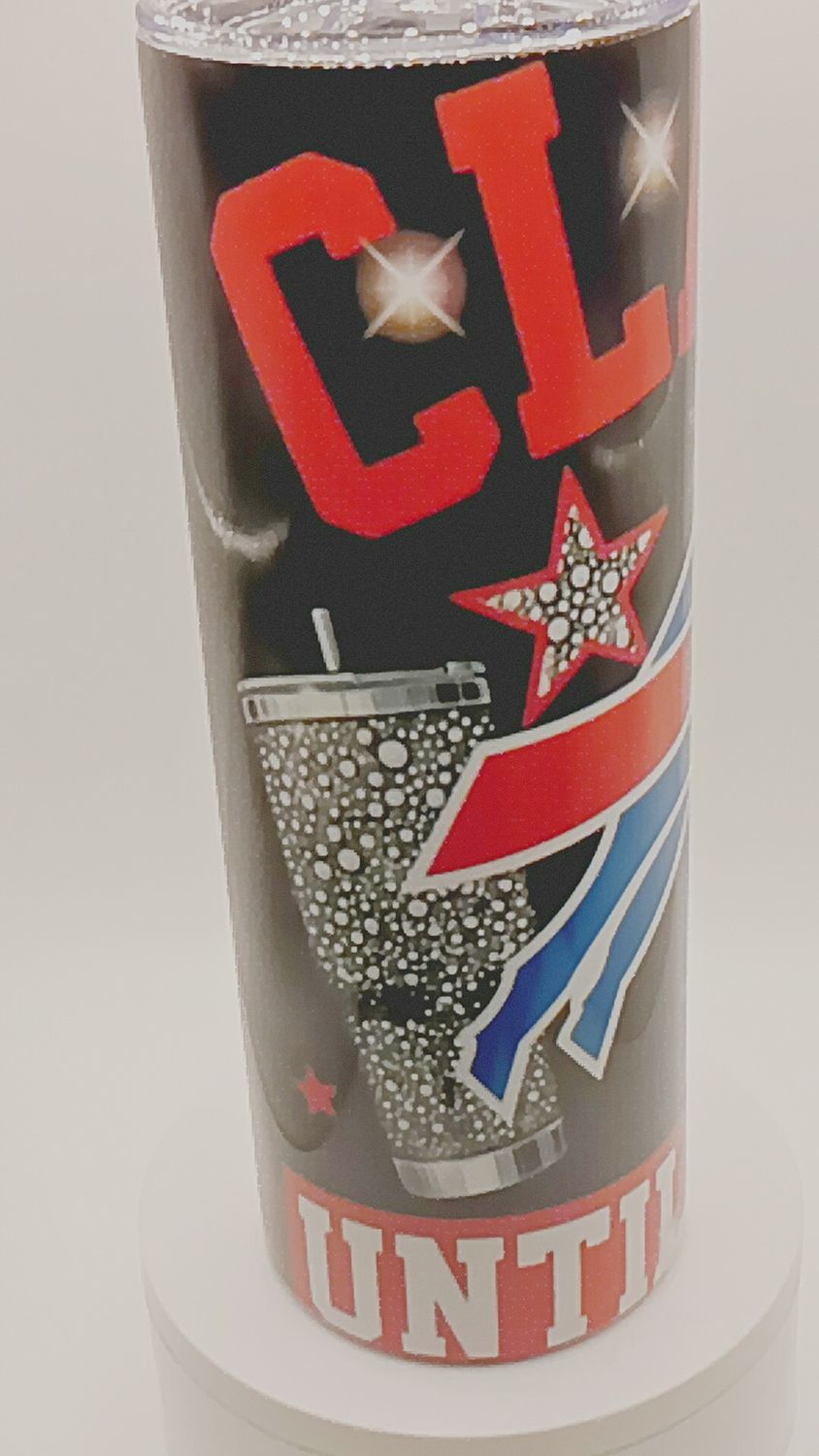 “Classy Until Kickoff” Buffalo Bills 20 oz Rhinestone Tumbler