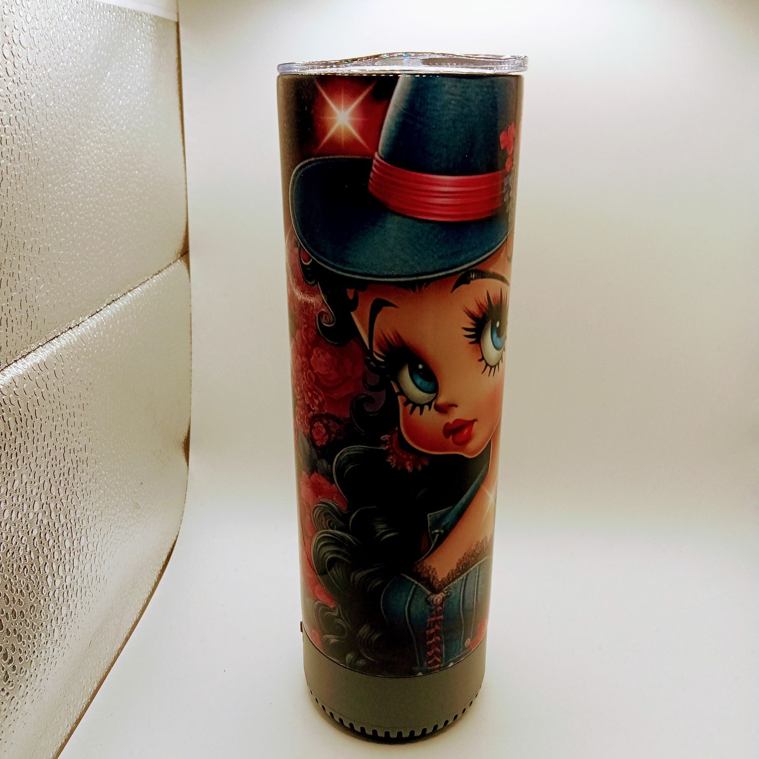 Betty Boop Bluetooth Speaker 20oz Tumbler – Custom Drinkware for Music &amp; Fun