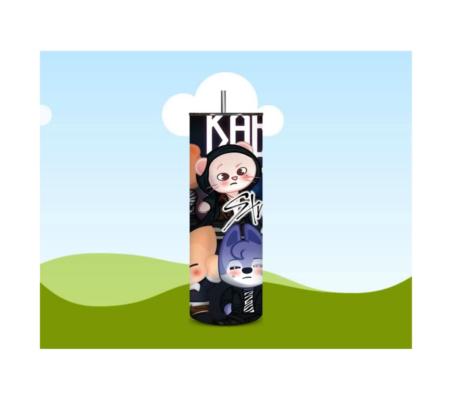 20 oz Stray Kids Bluetooth Tumbler – “Karma” Animation Design with Speaker