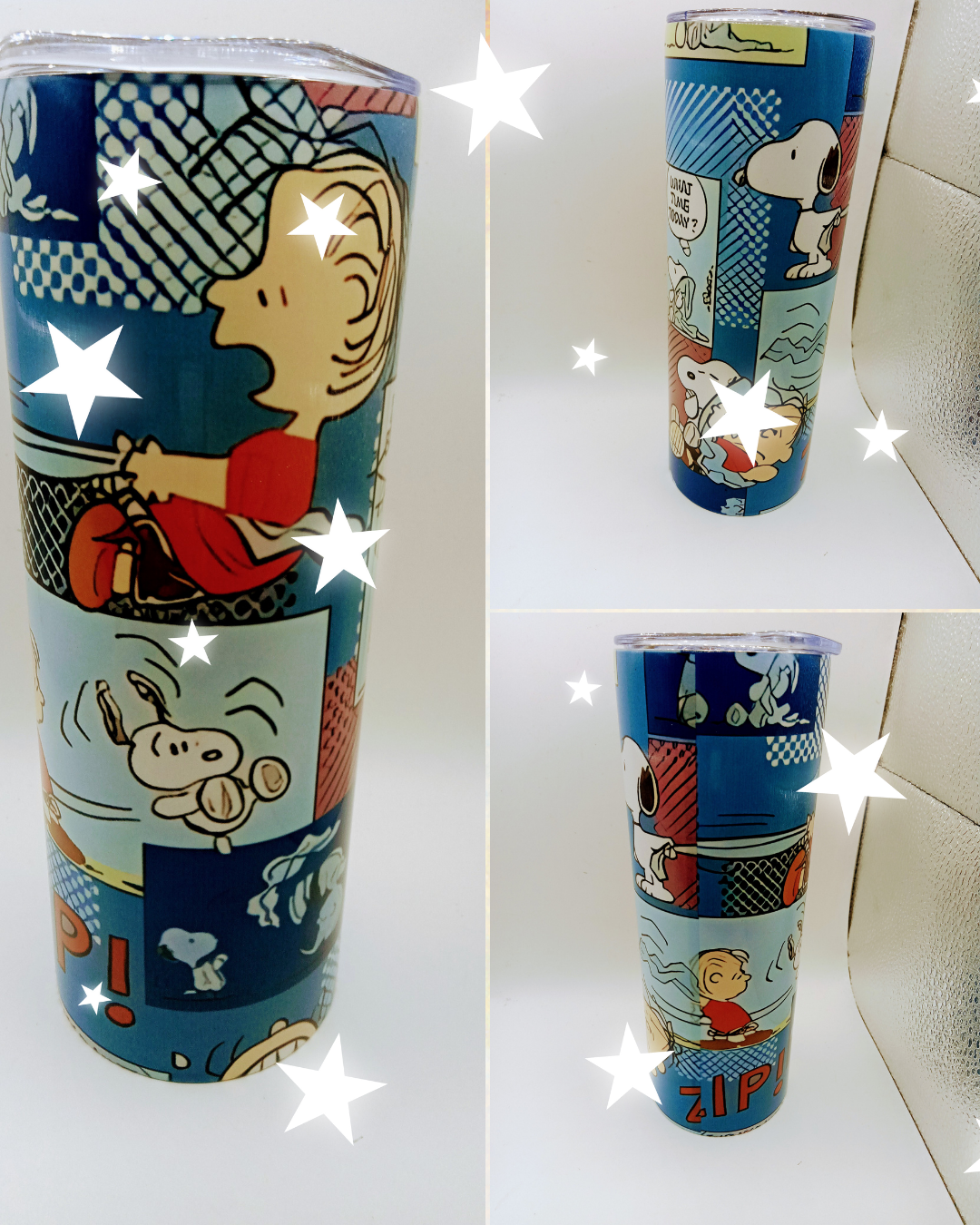 20 oz Comic Style Dog Tumbler – Colorful Cartoon-Inspired Cup with Lid & Straw