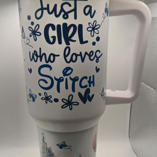 40oz Just a girl who loves Stitch -Tumbler