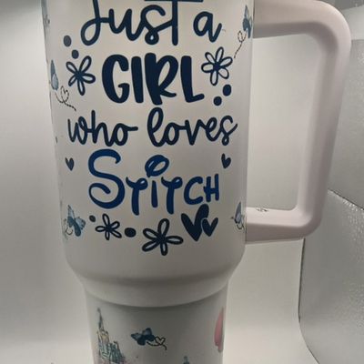 40oz Just a girl who loves Stitch -Tumbler