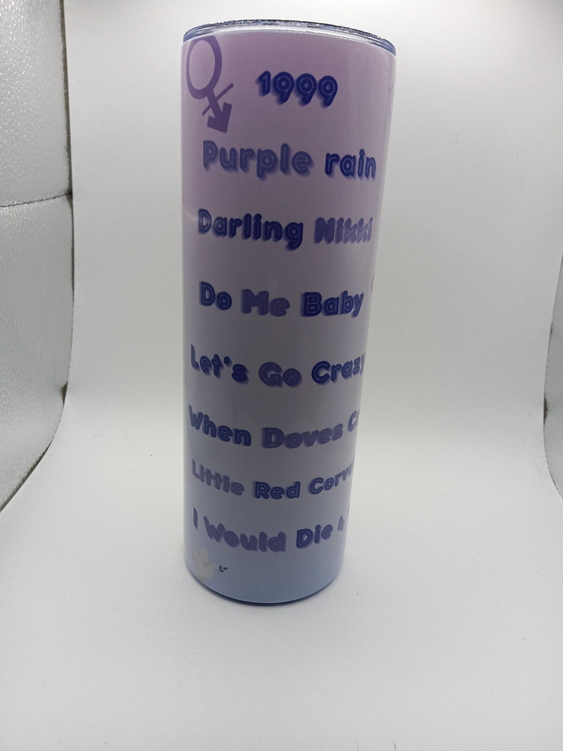 Purple Legend Tribute 20 oz Tumbler – Music Tribute Drinkware with Lid & Straw
