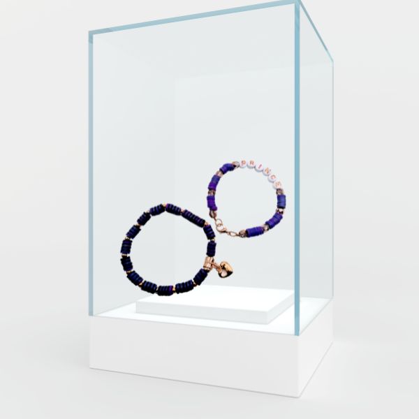 Prince-Inspired Black & Gold Bracelet Set (2-Piece) Prince-Inspired Black & Gold Bracelet Set (2-Piece)