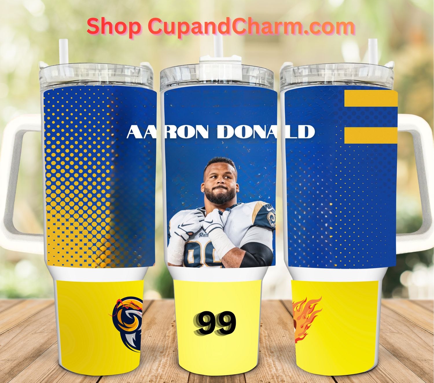 40oz Football Star Tumbler Bundle – Aaron Donald &amp; Puka Nacu