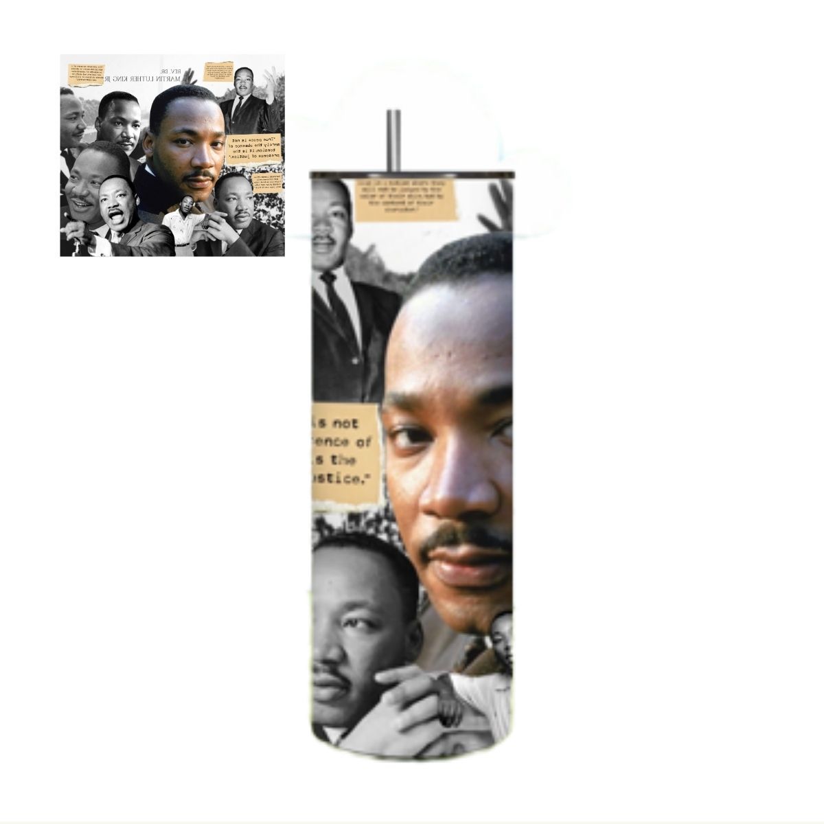 Black History Tribute Tumbler – Dr. Martin Luther King Jr. &amp; Cultural Icons