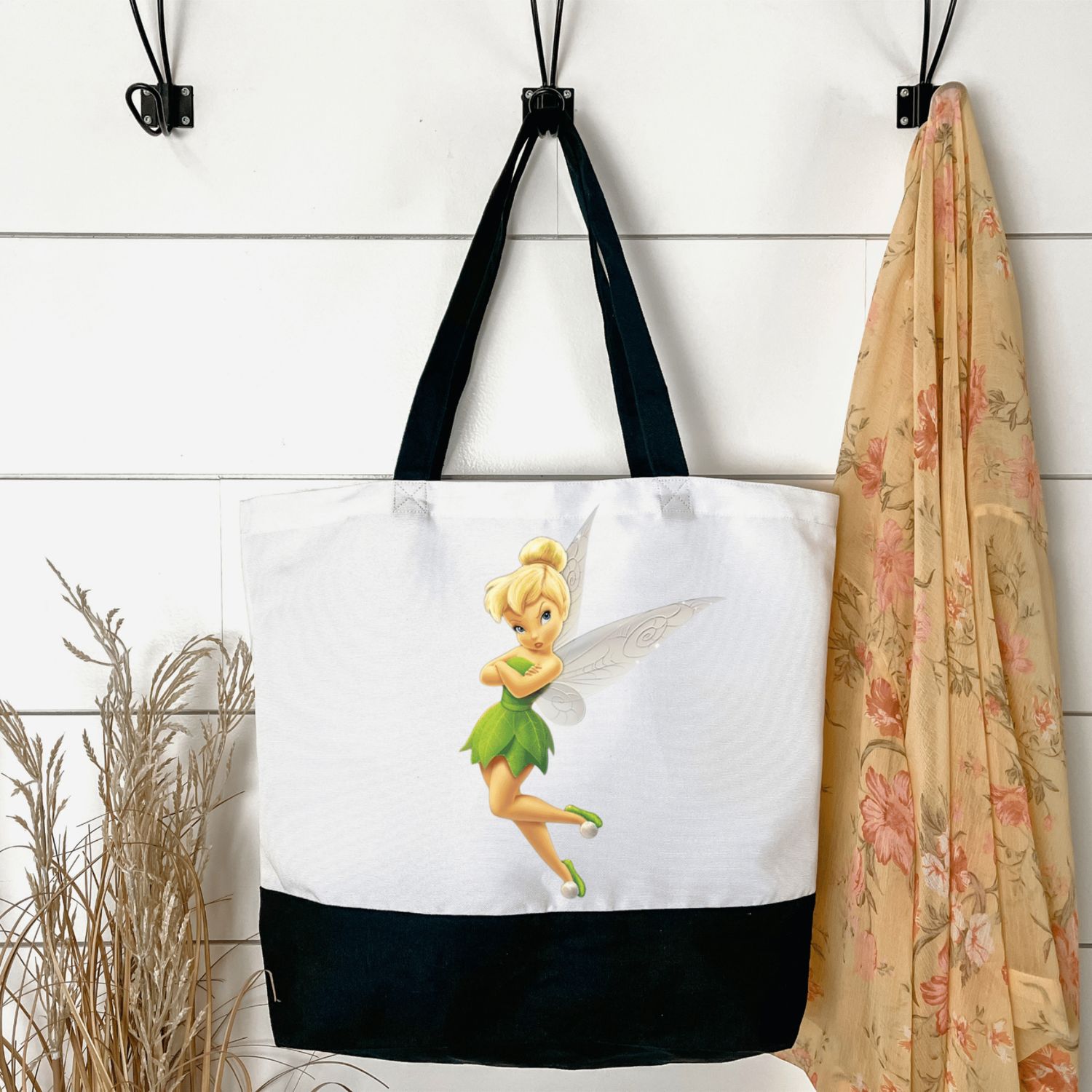 Tinker Bell Inspired Tote Bag – Fairy Style Canvas Shoulder Bag