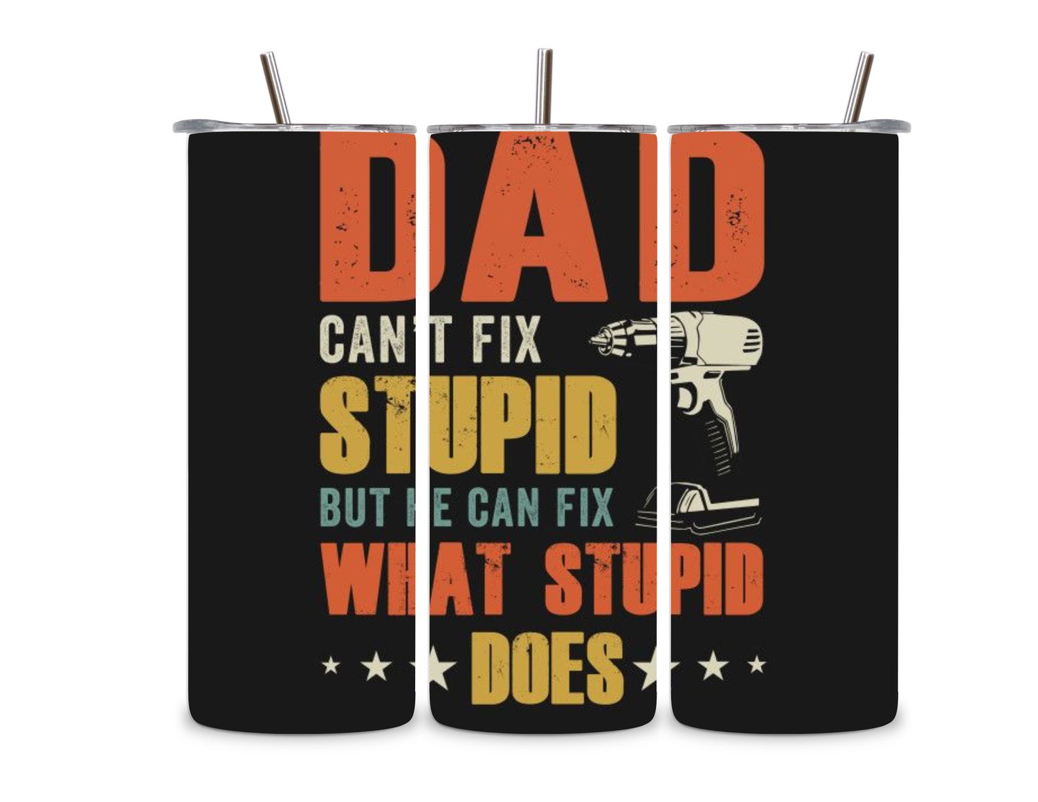 Funny Dad Tool Tumbler – 20oz Mechanic Inspired Stainless Steel Cup