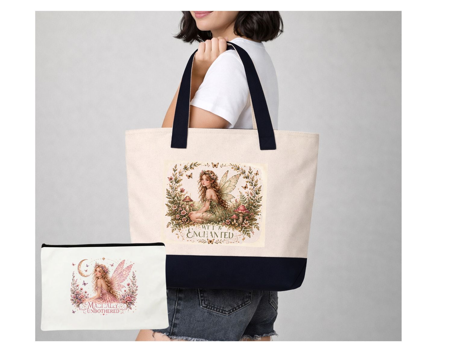 Forest Fairy Tote Bag – Wild &amp; Enchanted | Woodland Fairycore Reusable Tote