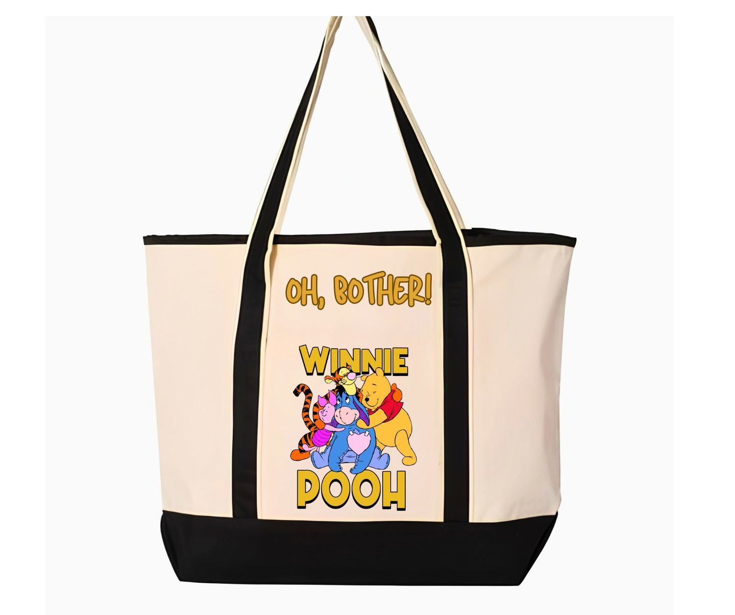 Colorful Bear-Inspired Large Tote Bag – Spacious Everyday Shopping &amp; Travel Bag
