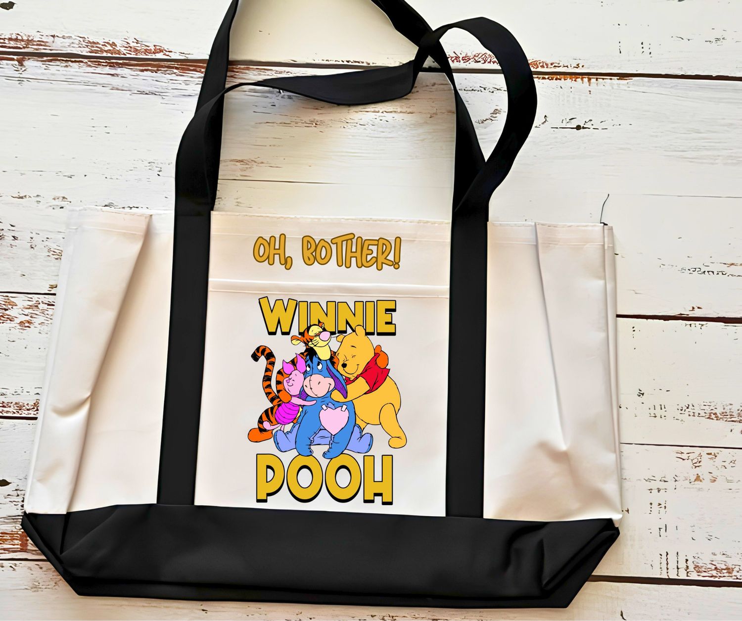 Colorful Bear-Inspired Large Tote Bag – Spacious Everyday Shopping &amp; Travel Bag