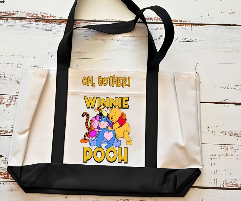Colorful Bear-Inspired Large Tote Bag