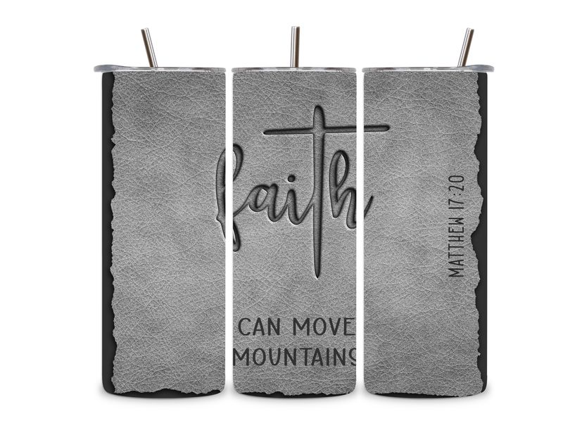Faith Can Move Mountains Gray Polyester Tote Faith Can Move Mountains Gray Polyester Tote