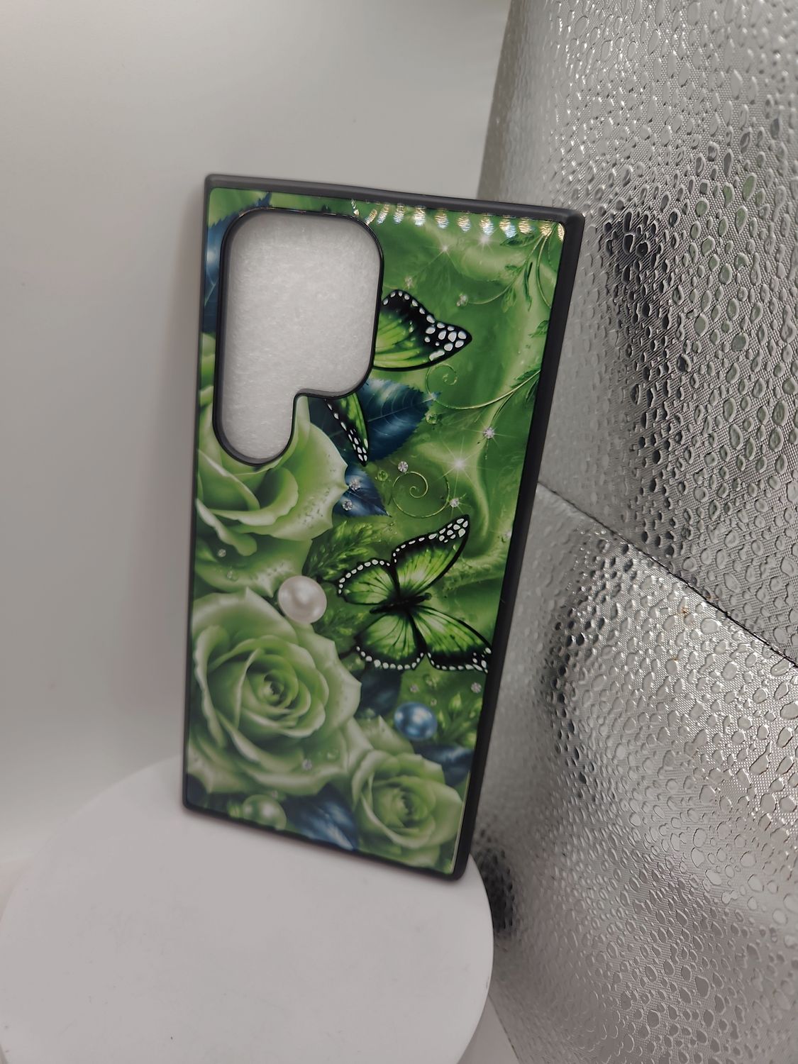 Samsung Galaxy S25 Ultra Green Floral Shockproof TPU Phone Case | Protective Slim Cover