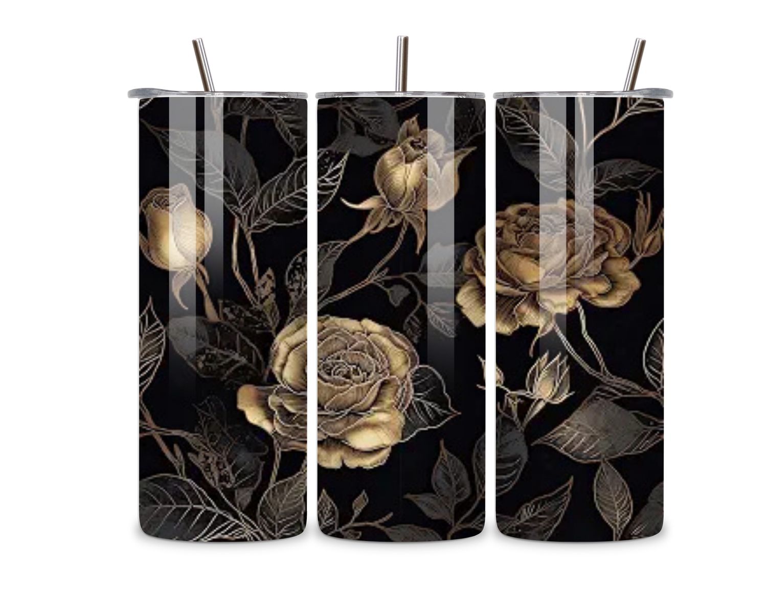 Gold &amp; Brown 20 oz Tumbler